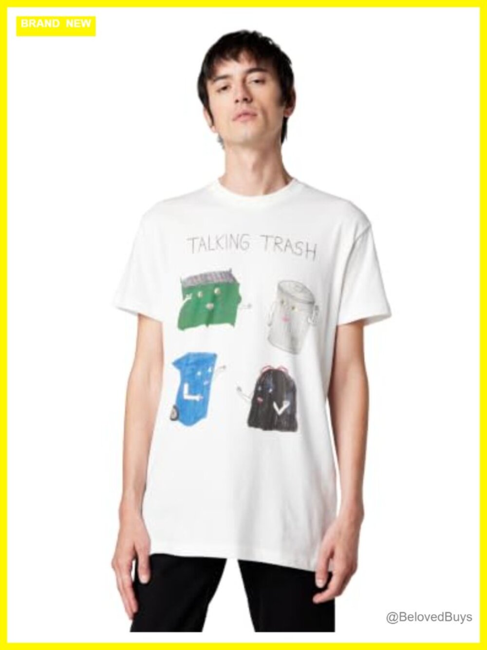 Unisex Cotton Crew Neck Short Sleeve Graphic Tee Relaxed Fit Talking Trash